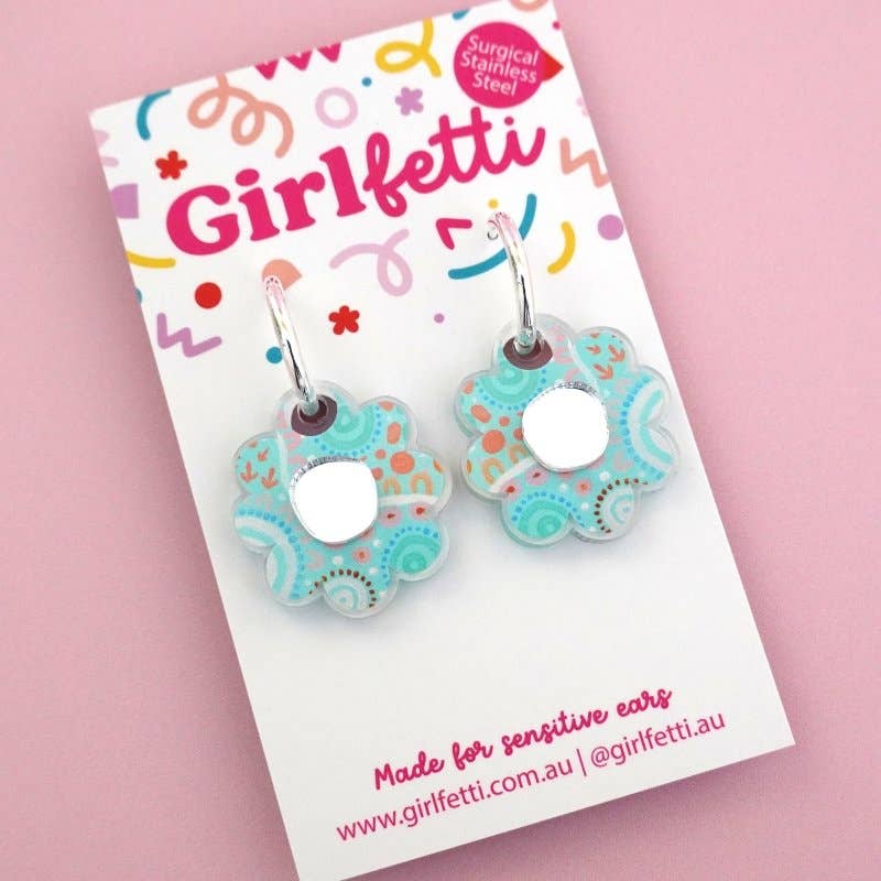 Girlfetti - Wholesale Dangle Earrings - 'Happy Days 3' Acrylic Flower Dangle Earrings6
