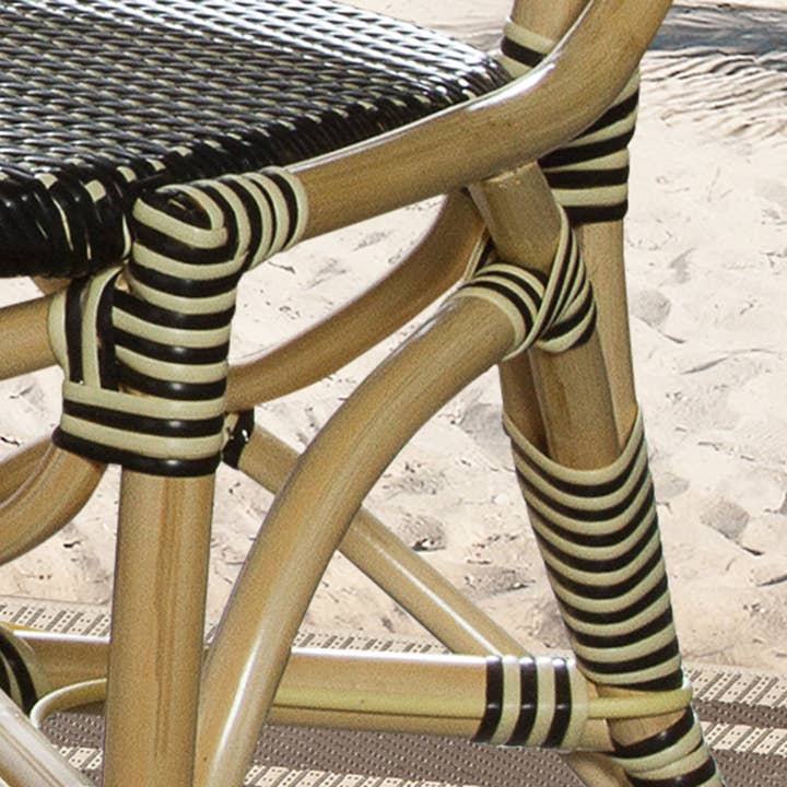 Padma's Plantation – wholesale Stol – Set om 2 franska bistrostolar i svart/beige2