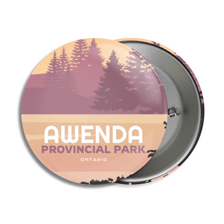 Awenda Provincial Park of Ontario Pinback Button for wholesale by Canada Untamed