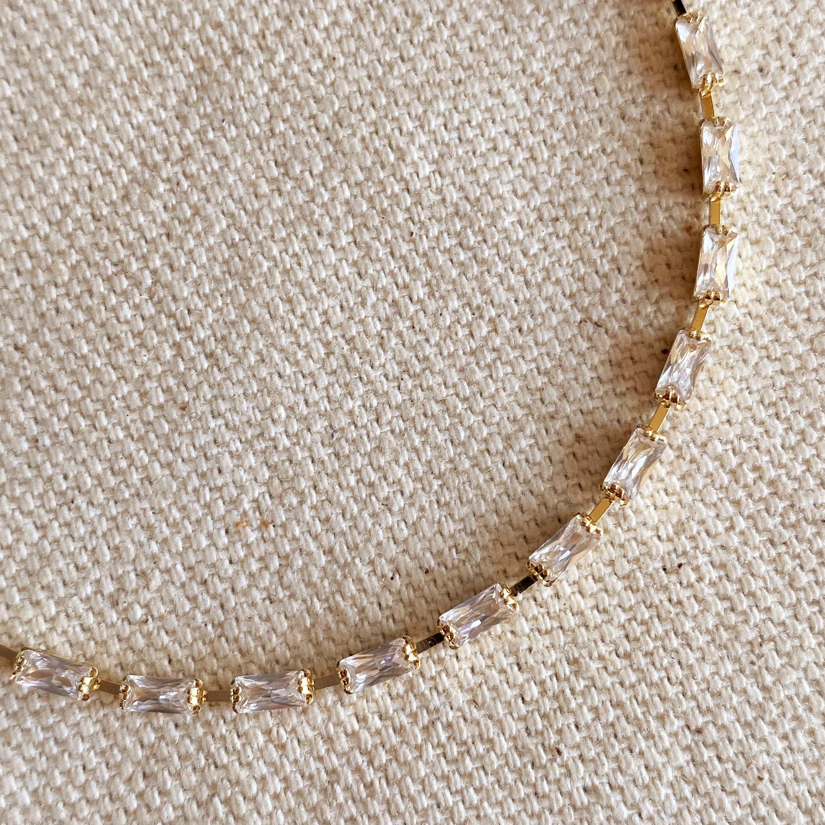 GoldFi - Wholesale Tennis Bracelet - 18k Gold Filled Baguette Tennis Bracelet2