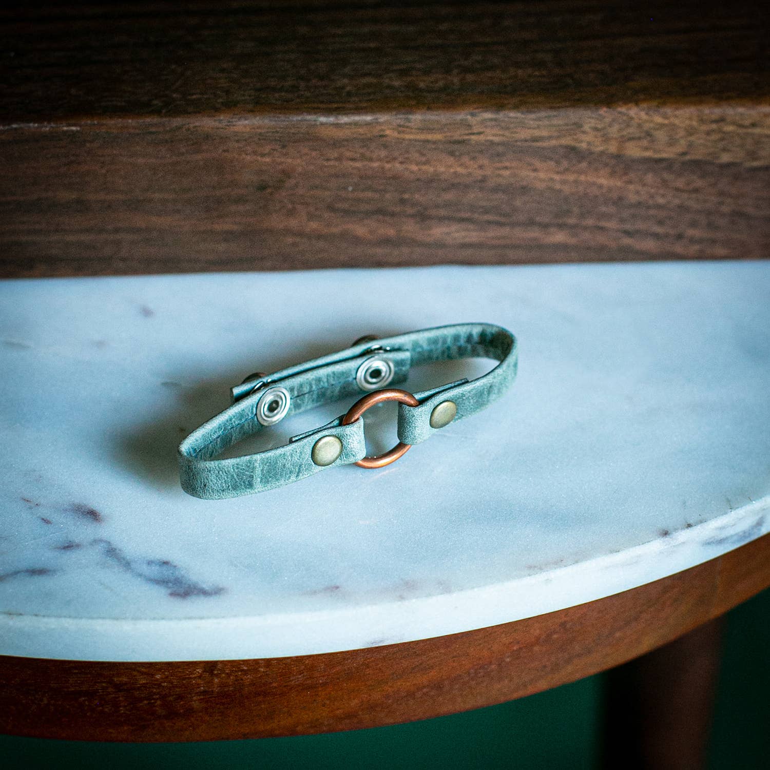 Lucia's Imports - Venta al por mayor Brazalete - Pulsera de cuero con brida de cobre3