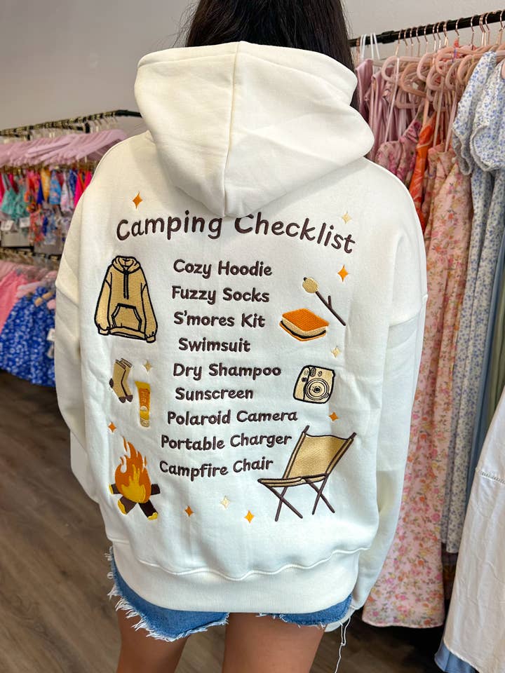 Sweat à capuche liste de camping pour la vente par a Diamond in the North