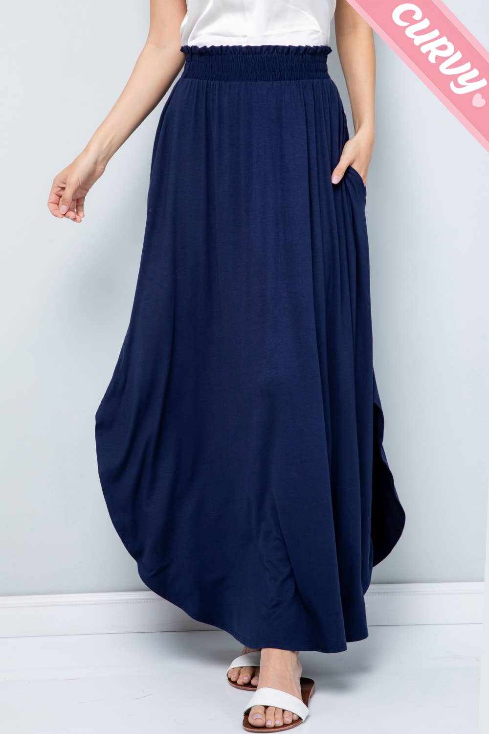 Sweet Lovely by Jen - Wholesale Skirt - Women's - PLUS SIZE KNIT JERSEY MAXI SKIRT28