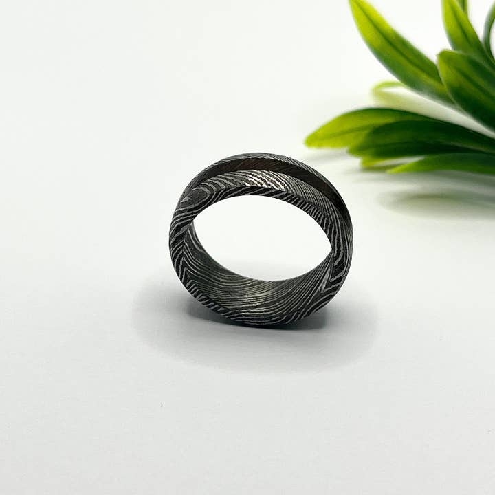 RustyStudioUSA – Großhandel Ehering/Ring – Trauring aus Damaststahl, Damast-Ehering, Jubiläumsring, Männer & Frauen, Einzigartiger Damaststahl-Ehering, Herrenringe, Damenringe2