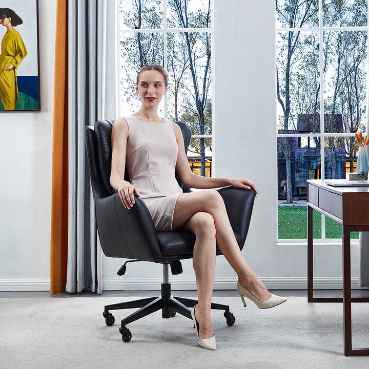 HitaStyles - Wholesale Chair - Houston Eco Leather Swivel Desk Chair With Caster Wheels8