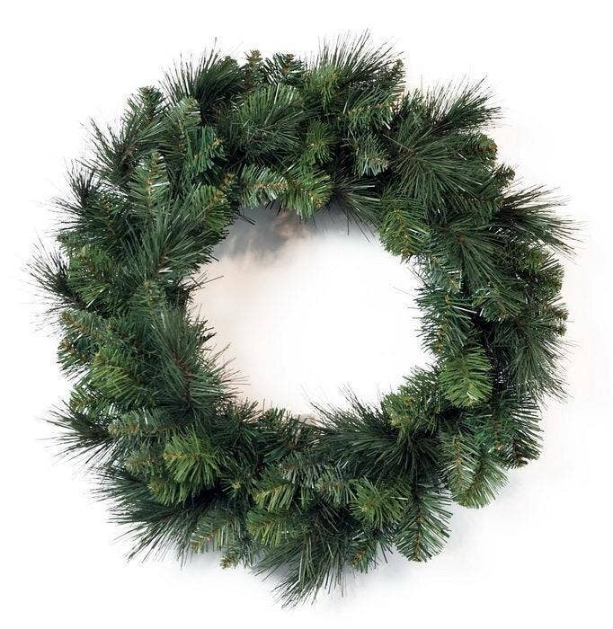 Select Artificials, Inc. - Wholesale Wreath - Dlx Evergreen Wreath, 20", 110 Tips0