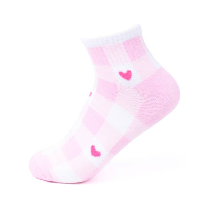 Selini New York - Wholesale Socks - Women's - Ladies' Assorted Low Cut Heart 6 pre-pack Ribbed Socks