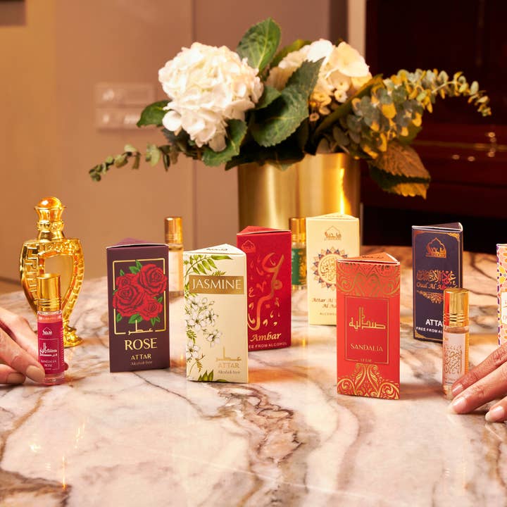 Dukhni - Wholesale Roll-on fragrance - Sandalia Rose Attar I 6 x 6ml Arabic Perfume Oil2