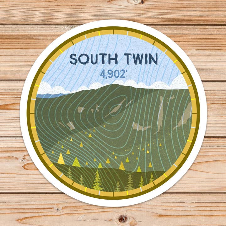 South Twin Mountain NH48 UV & Waterproof Sticker for wholesale by Cloud on a Mountain
