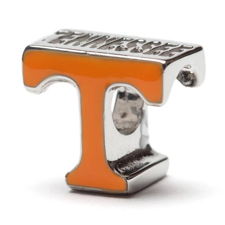 Tennessee Vols Orange T Bead Charm for wholesale by Stone Armory
