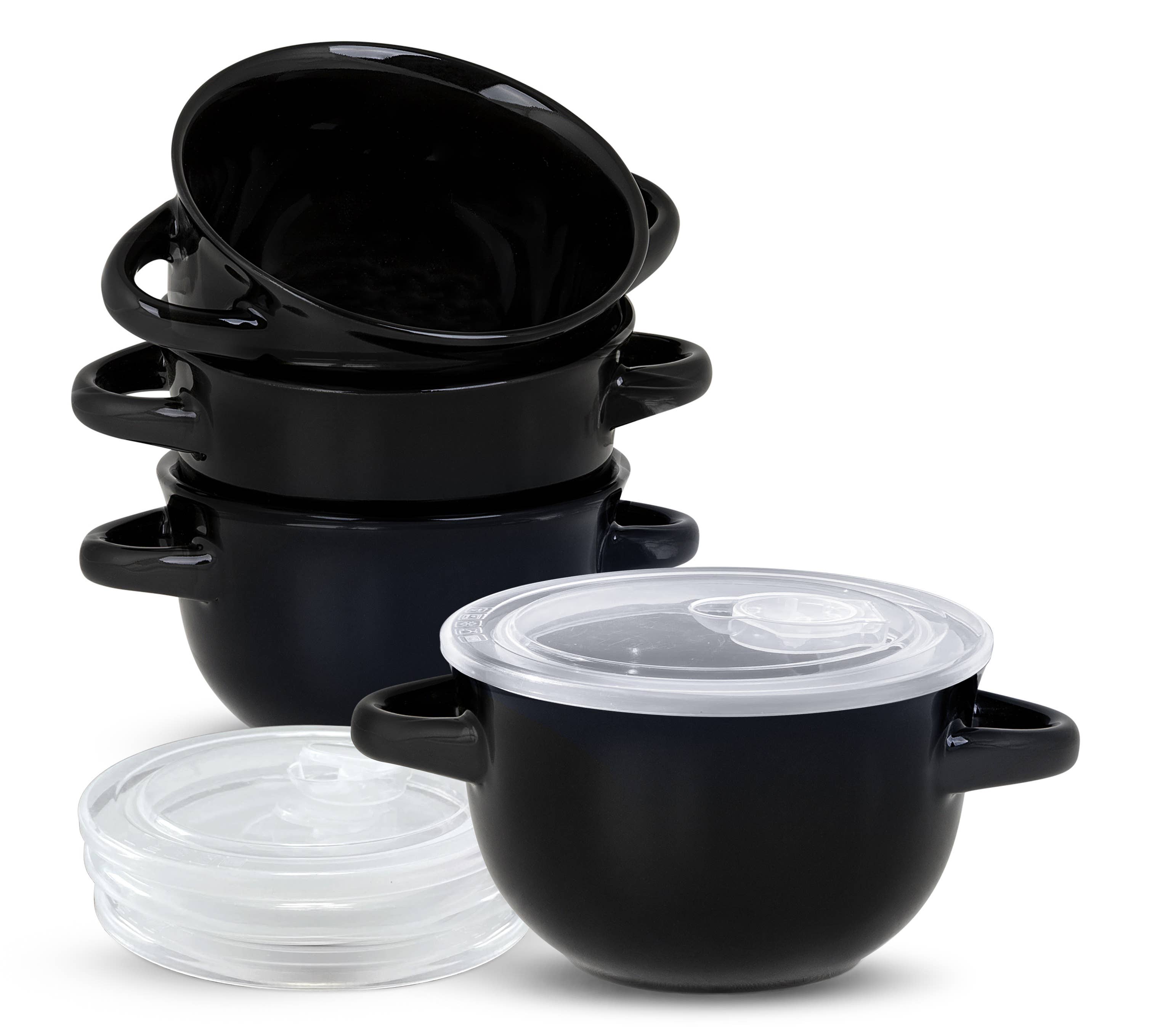 Kook - Wholesale Serve Bowl - Kook Ceramic Soup Crocks, 18 oz, Set of 421