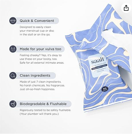 Saalt – wholesale Face & body wipes – Saalt Intimate Cleansing Wipes2