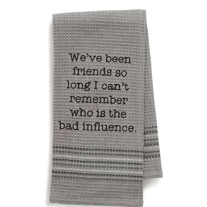 Mona B. - Wholesale Tea Towel - Bad Influence Waffle-Weave Tea Towel, Set of 2 MH-193