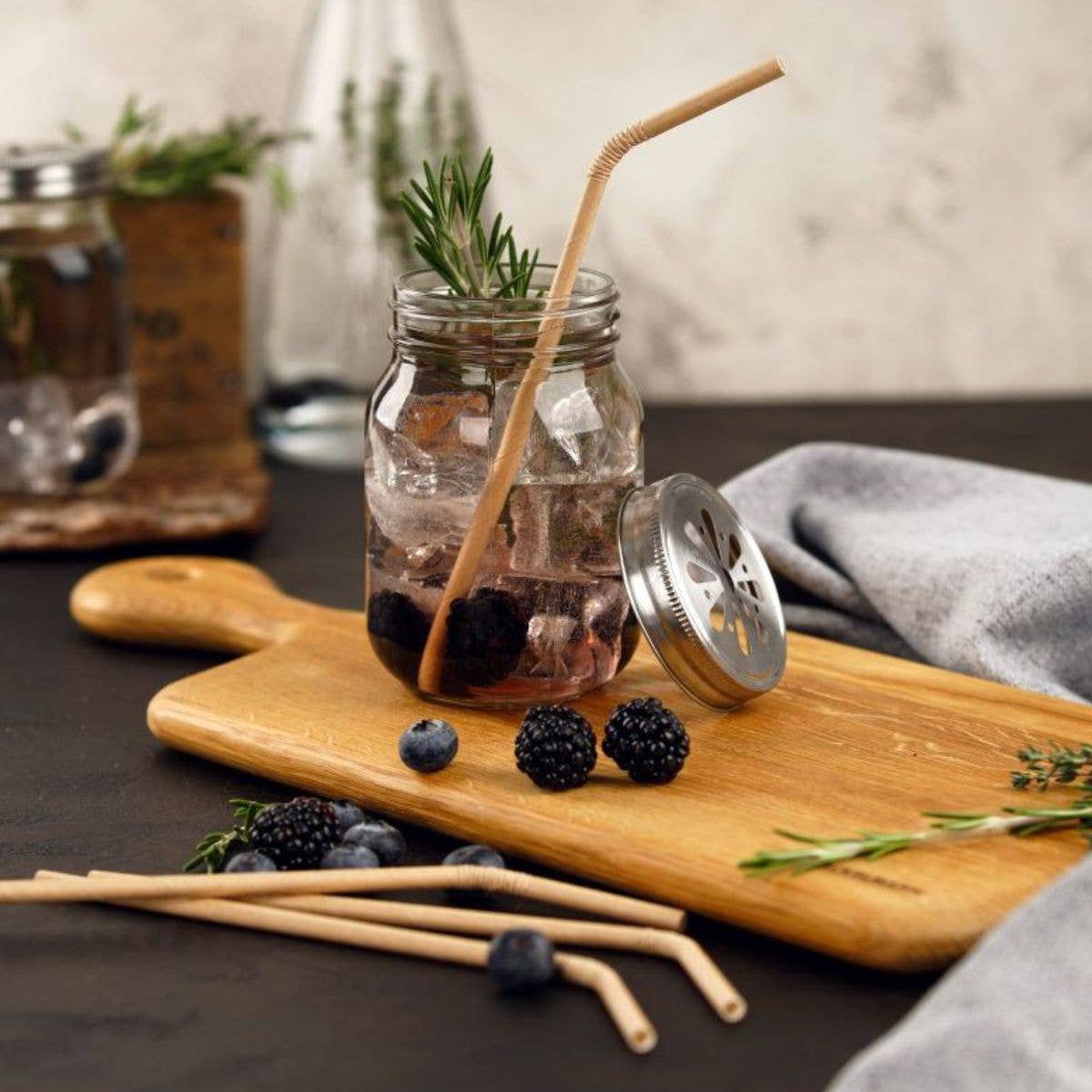 Fackelmann - Wholesale Drinking Straw - Pack of 120 flexible paper straws 23 cm Eco Friendly2