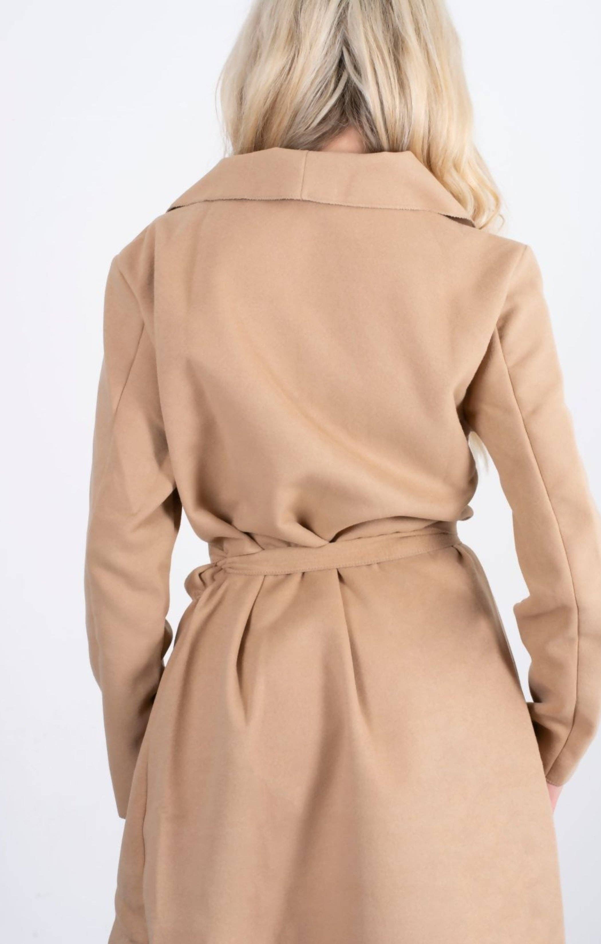 kameel Kameel Waterval Gedrapeerde Duster Maxi Jas - Danira voor groothandel op Faire4