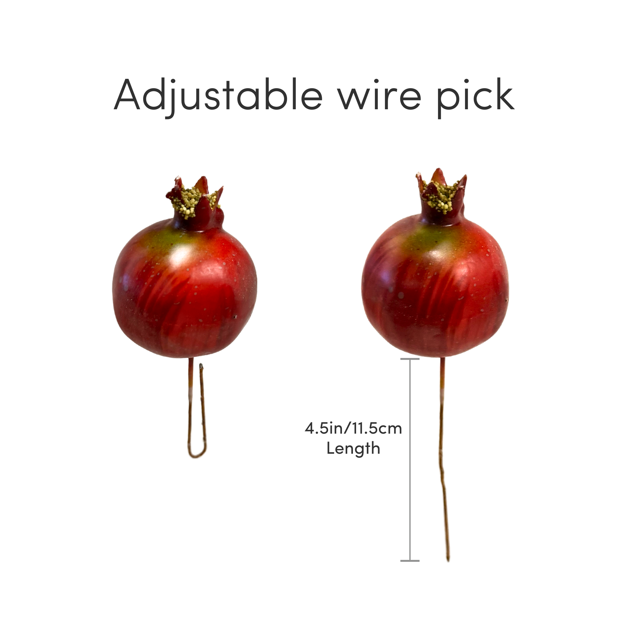 Jacobson - Wholesale Artificial Plant - 45mm Pomegranate on Wire - Faux Fruit1