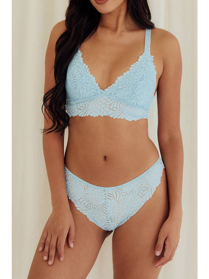 Best Underwear Line - Wholesale Bralette - Women's - Youmita Floral Lace Wire-free Comfort Bralette-YM-90025-BLT15