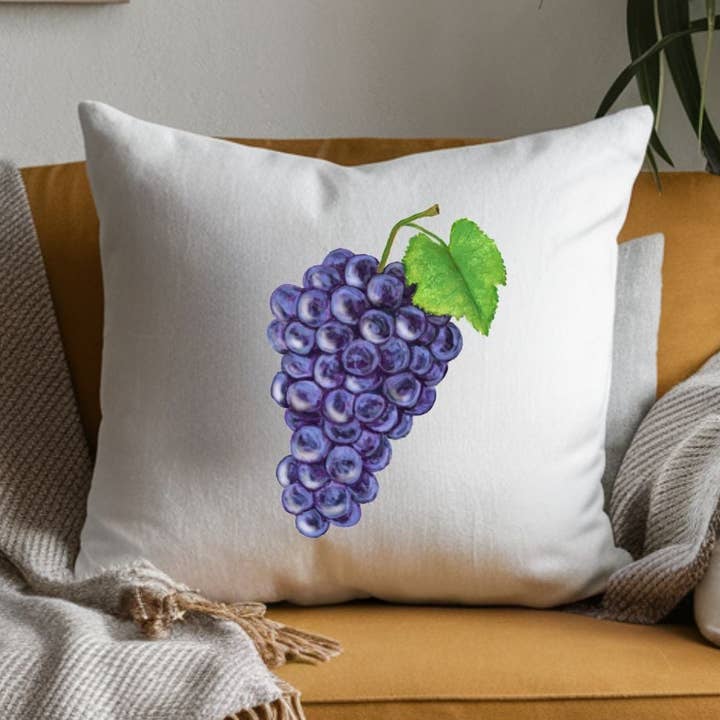 Paarse Druiven Kussen voor wholesale door MerikaArt