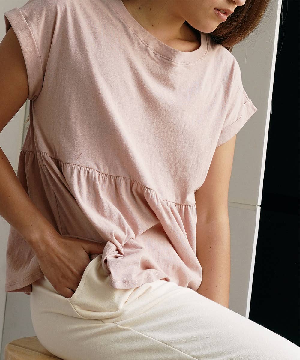 Fabina - Wholesale T-shirt – women's - RECYCLED COTTON BABYDOLL CROP4