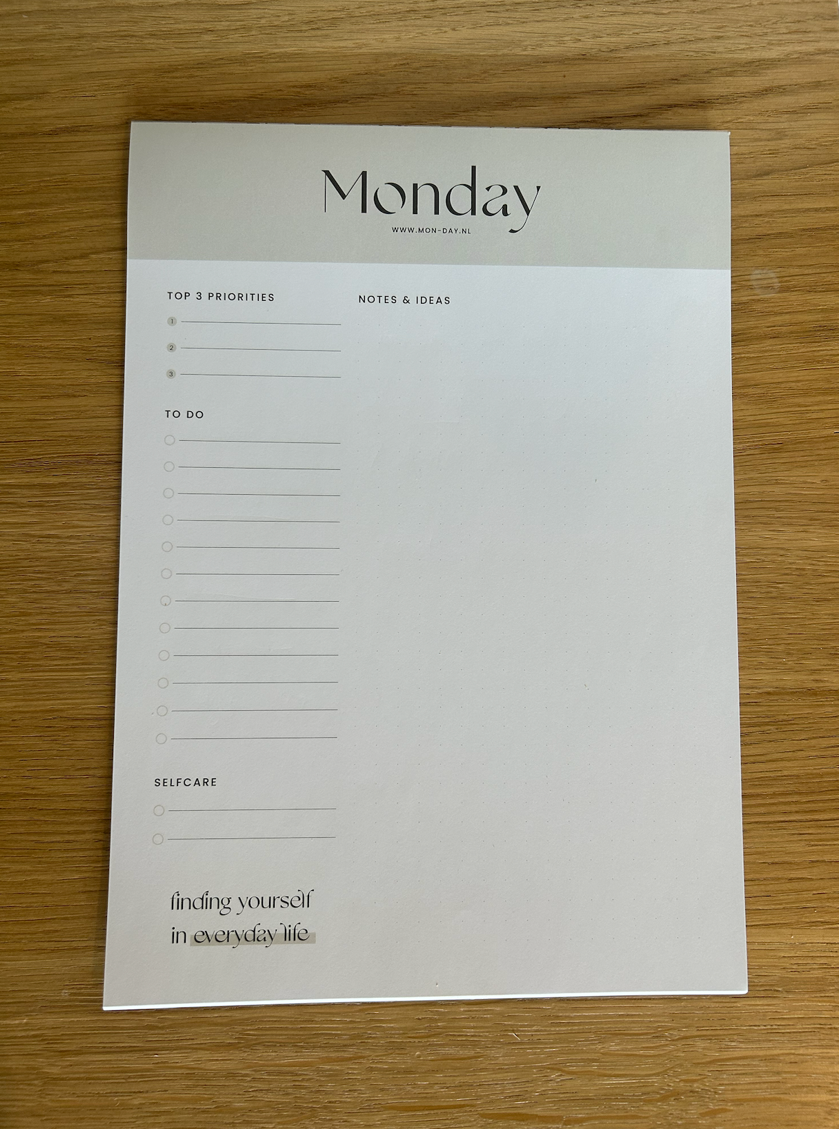 Monday - Wholesale Notepad - Monday Notepad1