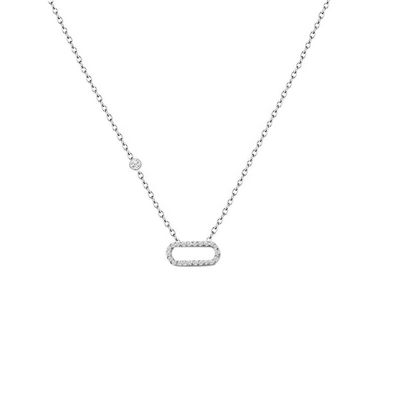 AMORINO SRL - Vente Colliers à pendentif - Collier avec pendentif clip et point lumineux en strass0