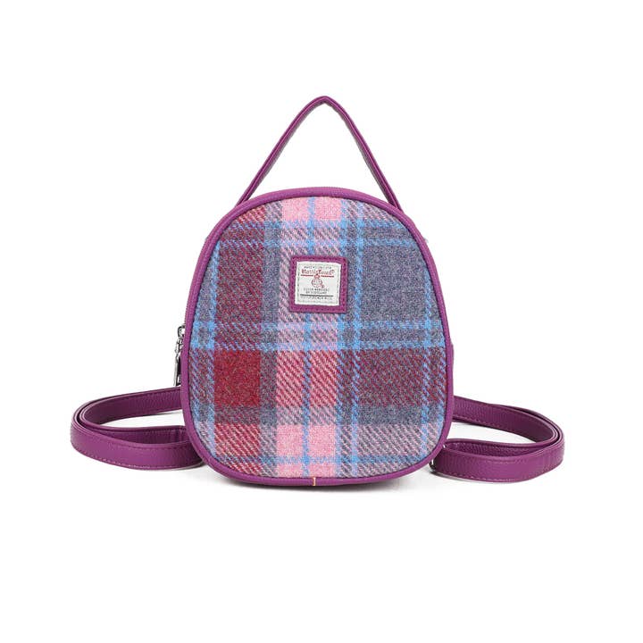 Harris Tweed Fuchsia Ladies Backpack 288-4 for wholesale by Strathurie