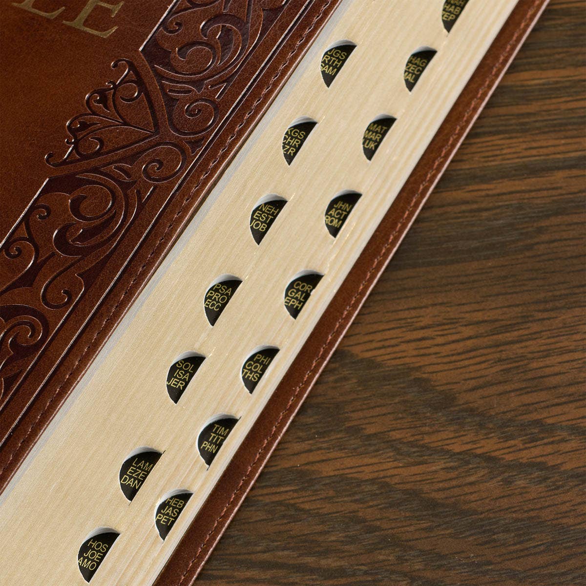 Christian Art Gifts - Wholesale Religion - KJV Bible Deluxe Gift Faux Leather, Medium Brown4