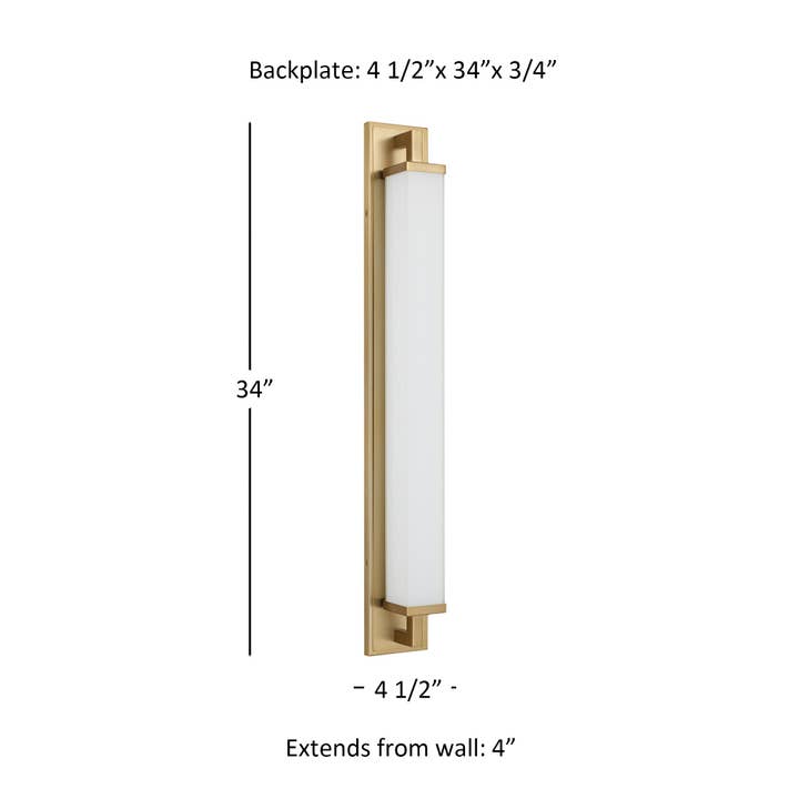 Brio Lighting - Wholesale Chandelier/Hanging Light - Zenith 34" Antique Brass LED Bathroom Vanity Light7