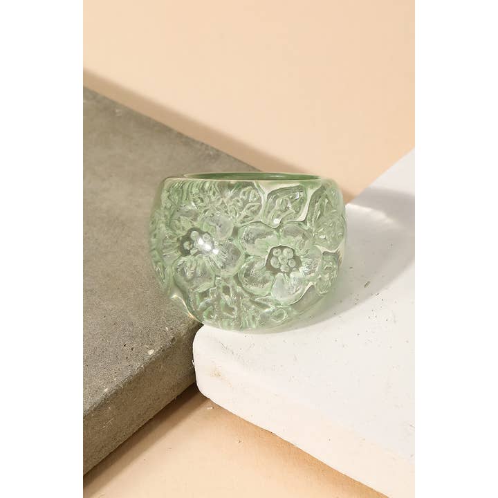 Anarchy Street – Engroshandel Statementring – Blomst harpiks Dome Ring5