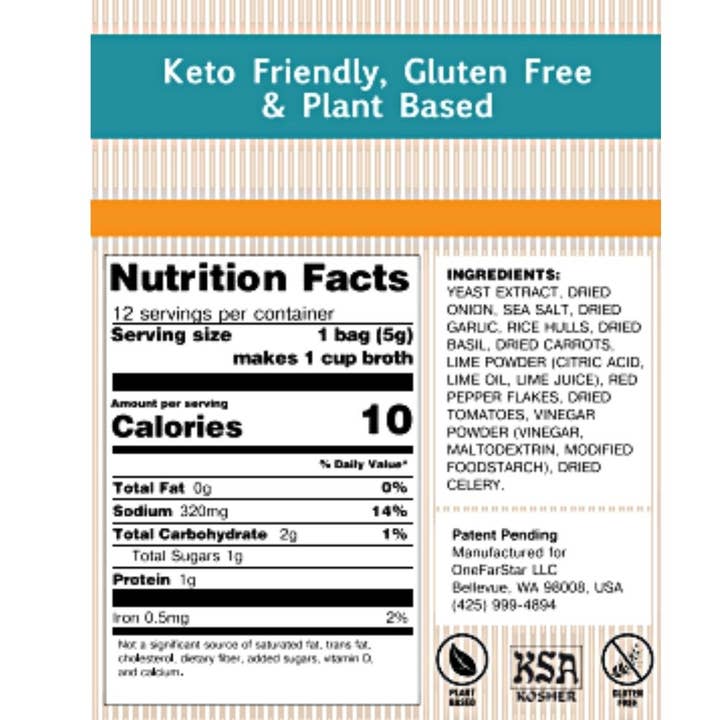 Keep Life Tasty - Wholesale Broth - Millie's Delight Pho Sipping Broth - 12 Pack Box- Case of 65