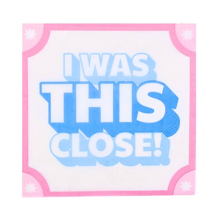 „Jeg var så tæt på!“ Cocktailservietter for engroshandel hos Middle & Main Mahjong