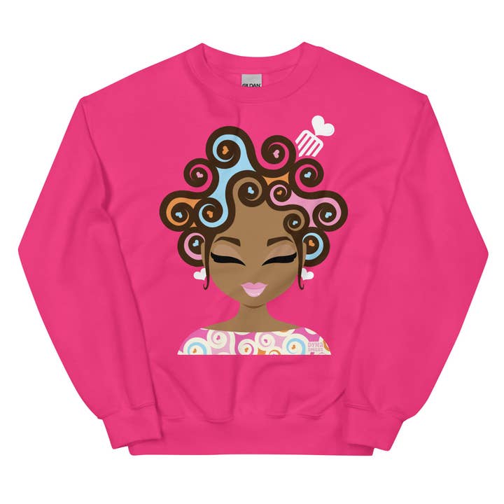 Candy Afro, Unisex Sweatshirt for wholesale by The DynaSmiles Stationery