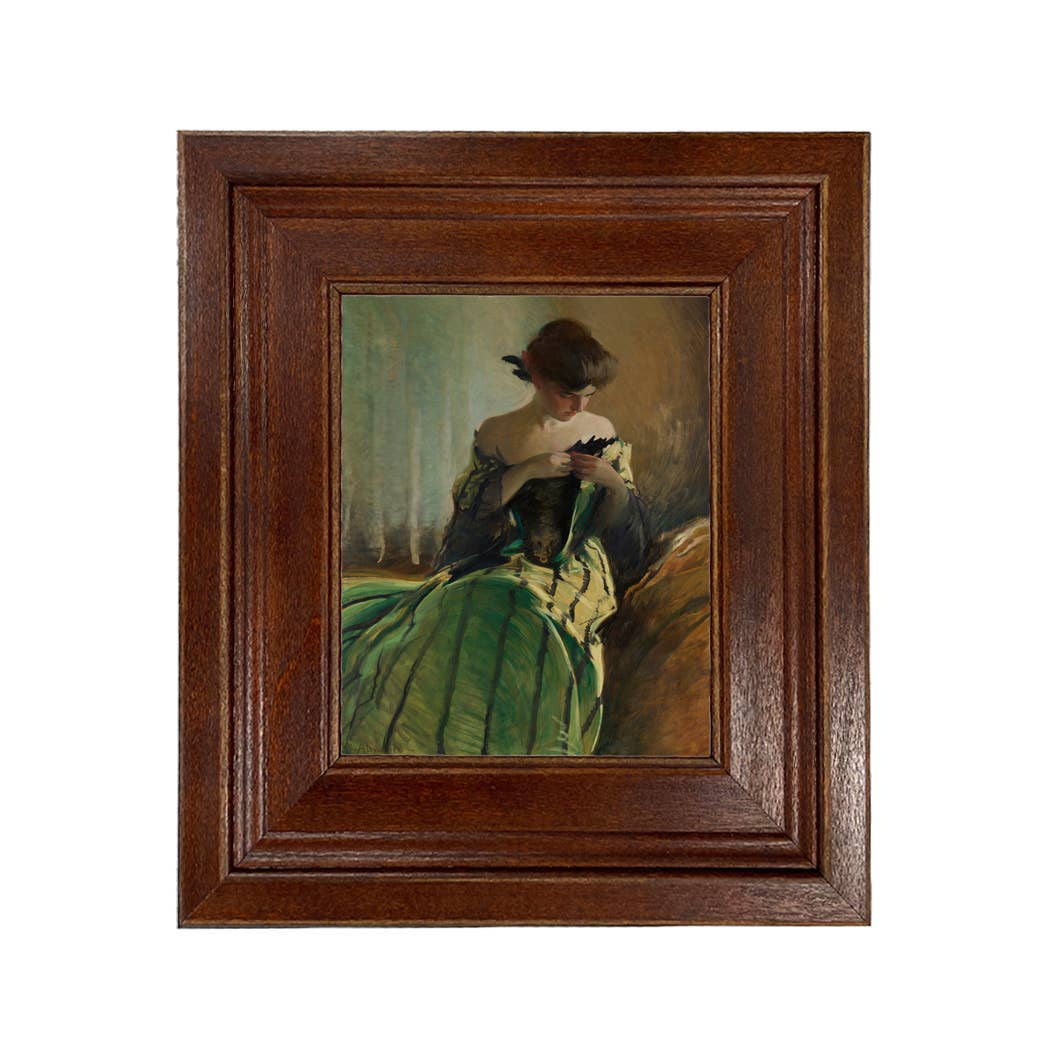 Madison Bay Co. - Historical Home Decor Reproductions - Vendita all'ingrosso Stampa artistica - Stampa su Tela Vintage di Donna in Abito Nero e Verde81