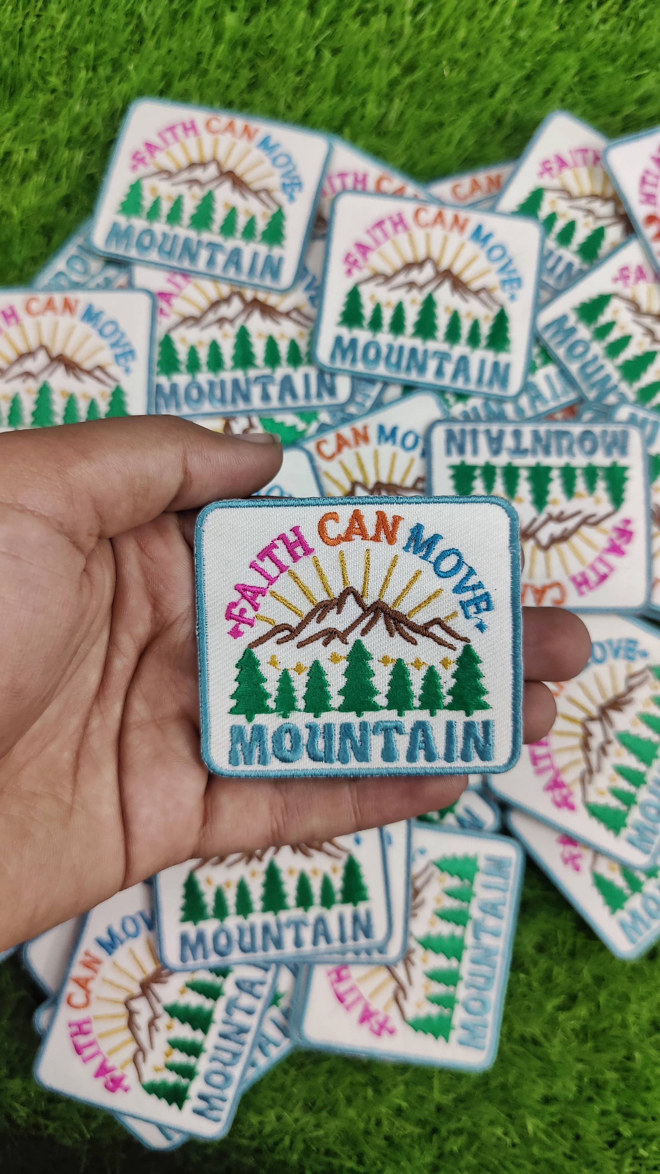 Patchgram - Wholesale Patch - Faith Can Move Mountain Embroidered Patch –Bible Verse patch2