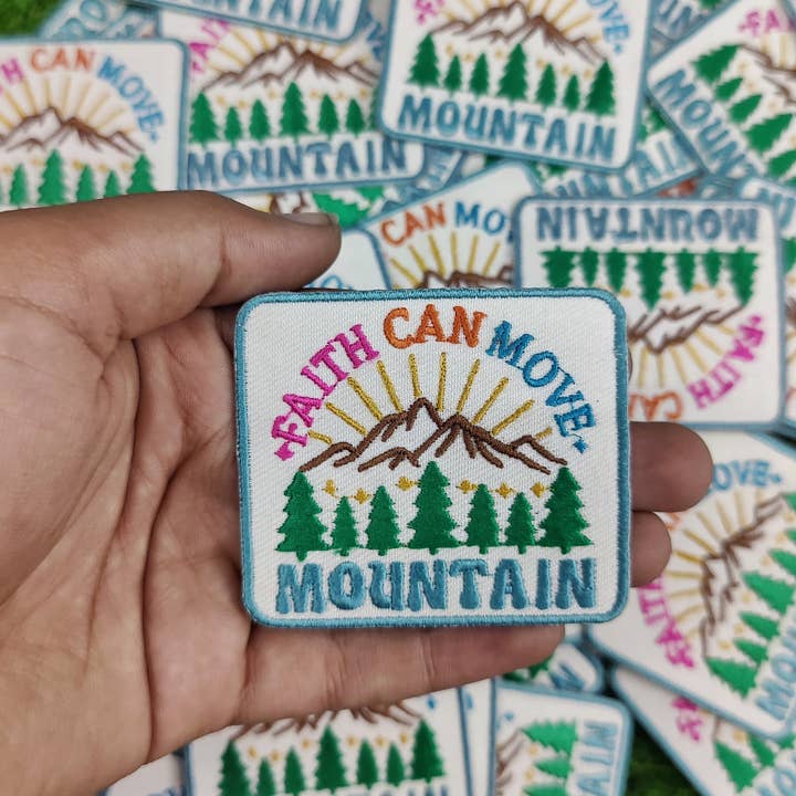 Patchgram - Wholesale Patch - Faith Can Move Mountain Embroidered Patch –Bible Verse patch2