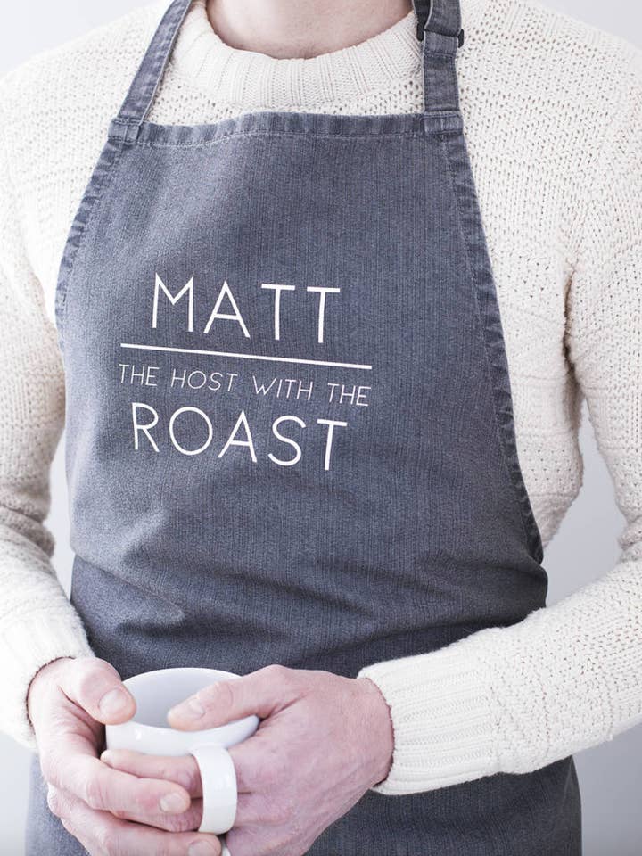 Personalised Slogan Apron for wholesale by CloudsandCurrents