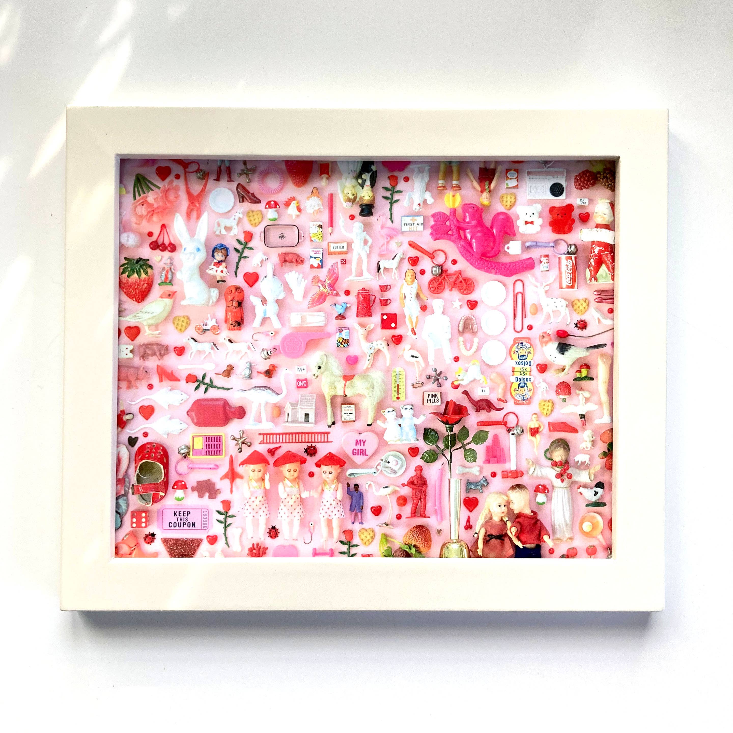 Imaginary Animal - Wholesale Art Print - Love 8x10" Print | Tiny Things Collection | Pink/Red Hearts2