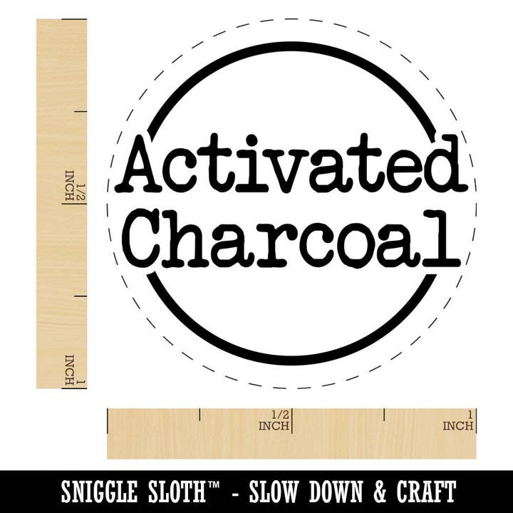 Activated Charcoal Typewriter Rubber Stamp for Stamping Crafting Planners for wholesale by Sniggle Sloth