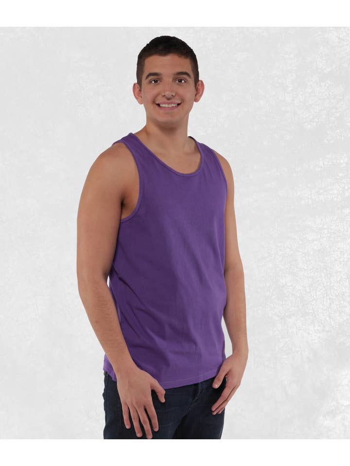 Neon Tees – wholesale Linne - Herr – Vuxen Neon Blå Ringspun Tank Top