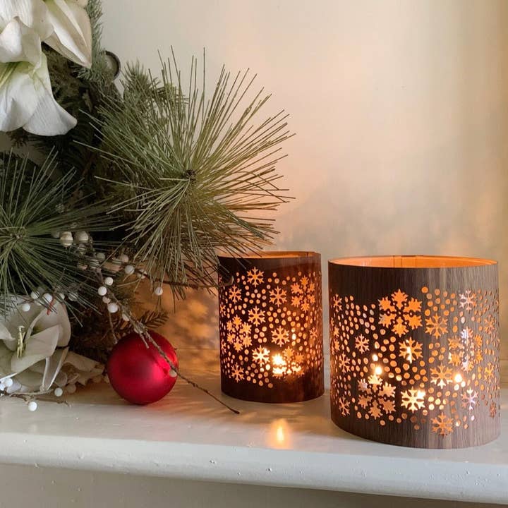 A Snowflake candle lantern - Artistic HandMade Candle Holder for wholesale by LanternCozies