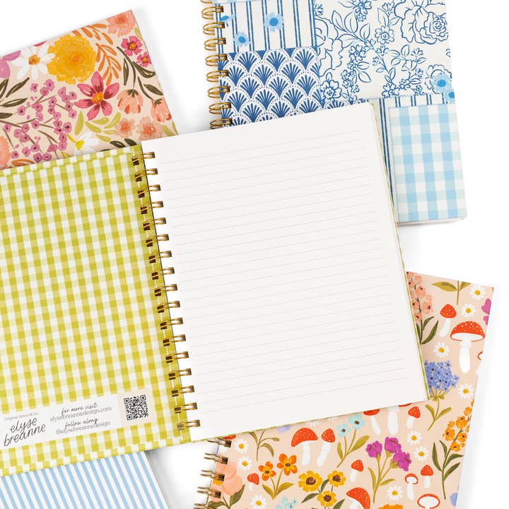 Elyse Breanne Design - Wholesale Notebook - Floral 7x9 Hardcover Spiral Notebook16