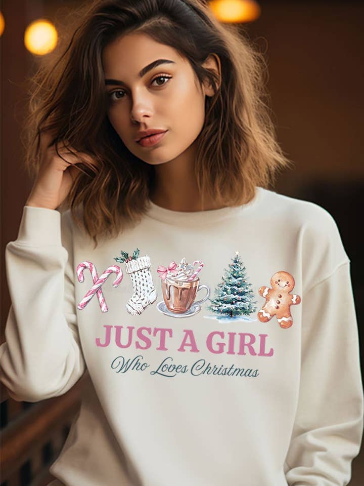 Just A Girl Who Loves Christmas Sweatshirts. for wholesale by DG WORLD