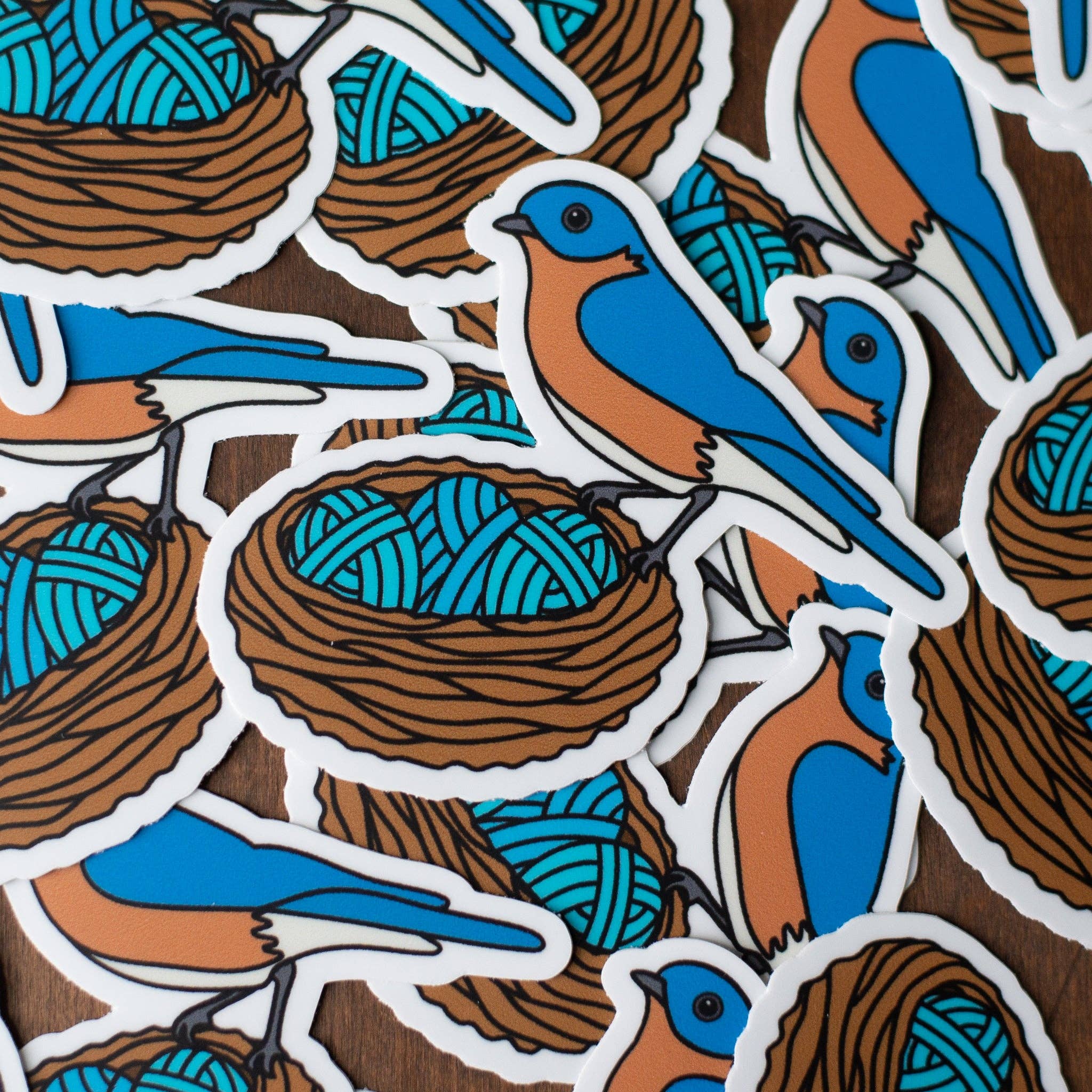 Camp Stitchwood - Wholesale Sticker - Bluebird Nest Sticker2