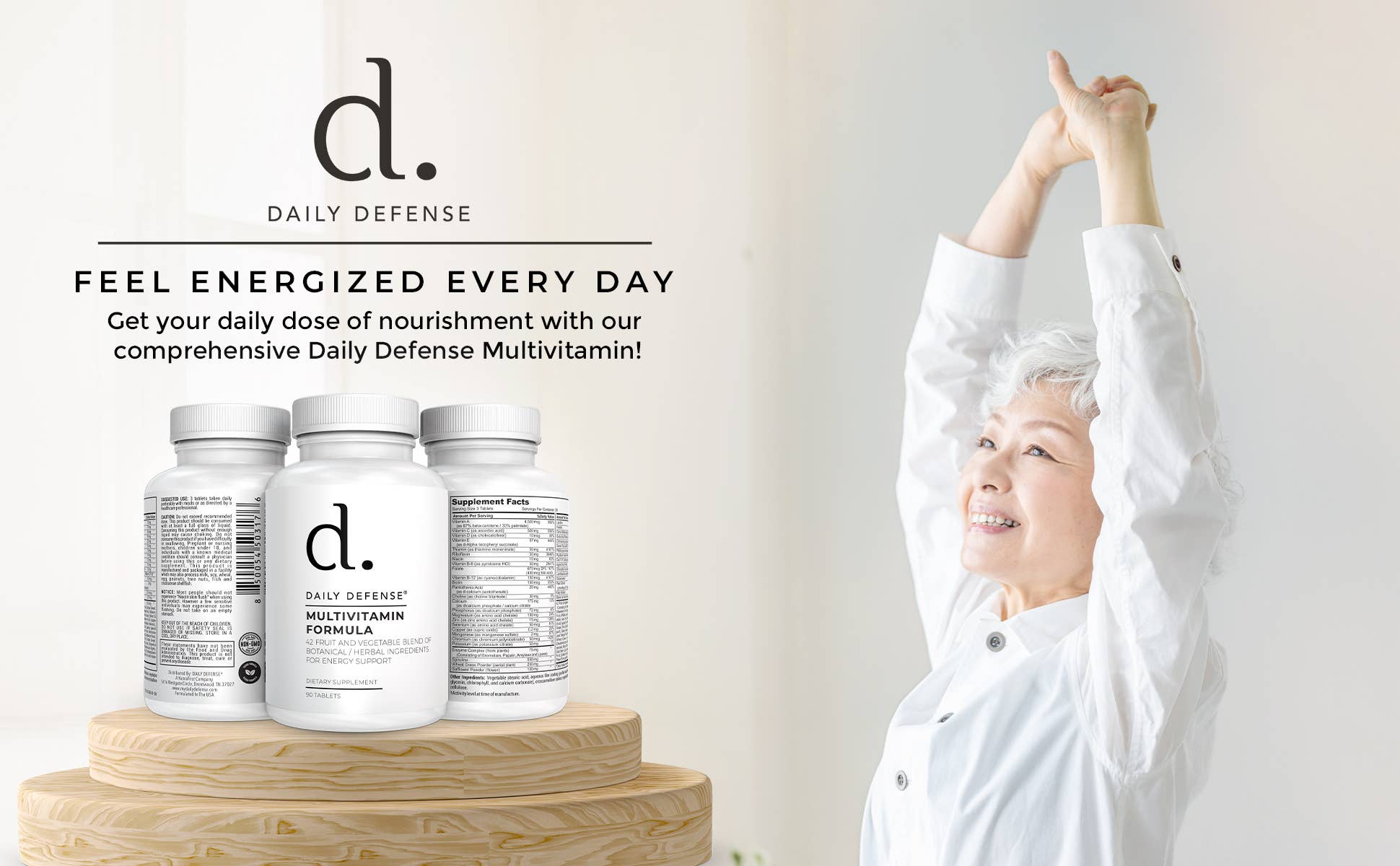 DAILY DEFENSE - Wholesale Oral Supplement/Vitamin - MULTIVITAMIN FORMULA 42 Fruit & Vegetable & Enzymes Blend9