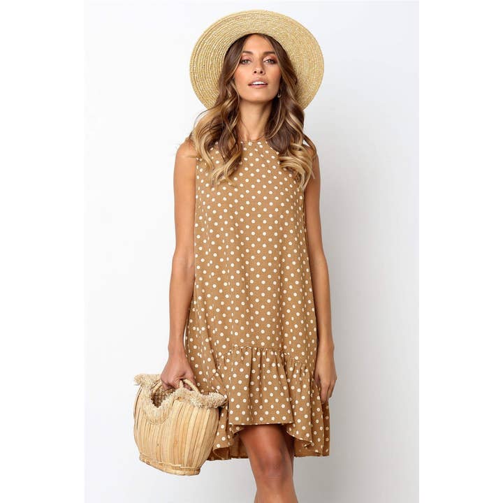 Sharon Tatem Fashion LLC - Wholesale Dress - Women's - Dress Sexy Boho Beach Sundress Women Floral Printed Polka Dot33