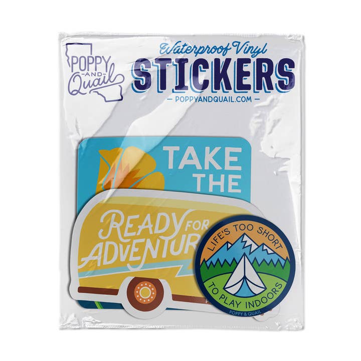 Pacote de Autocolantes CA Mountain por atacado de Poppy & Quail