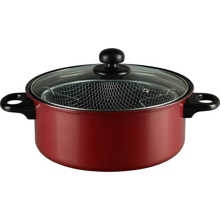J&V TEXTILES - Wholesale Cooking Pot - J&V TEXTILES 3-Piece Deep Fryer Set