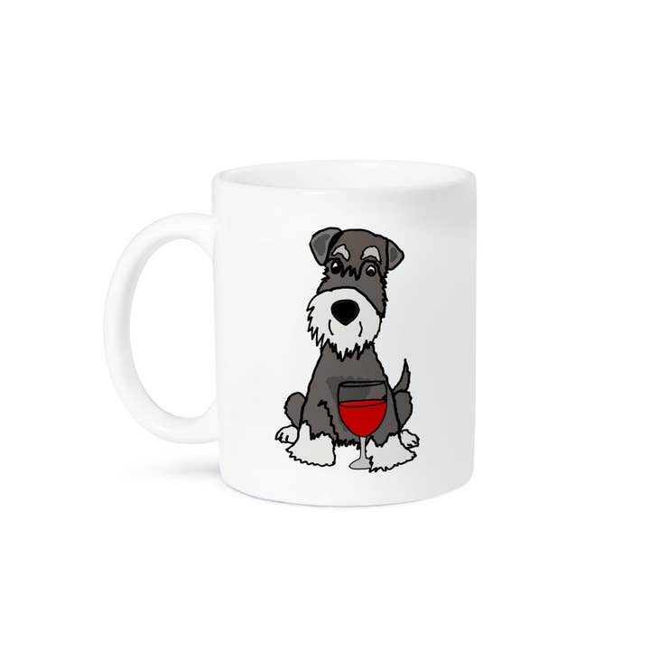 3dRose – wholesale Coffee mug – 3dRose, Cute Funny Miniature Schauzer Puppy Dog Drinking Wine, Mug8