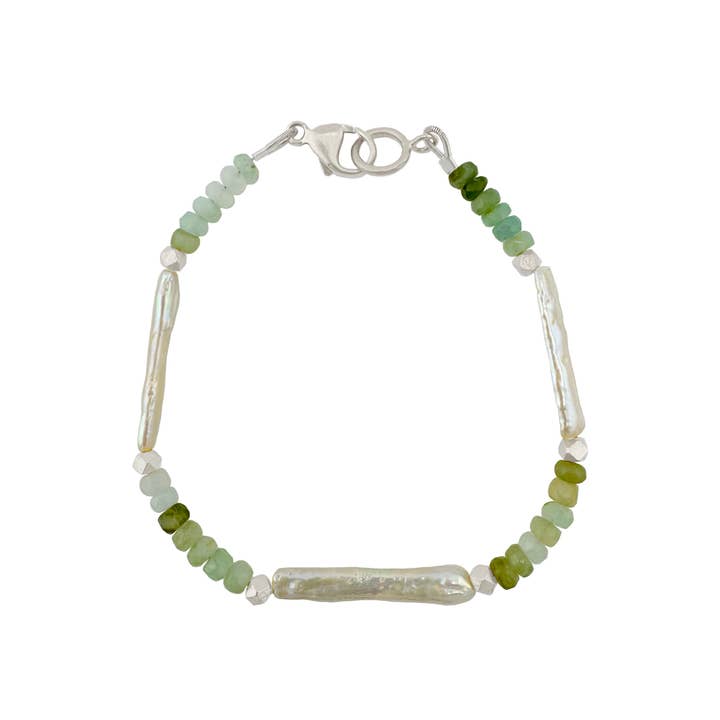 long pearls w. opals bracelet for wholesale by Philippa Roberts