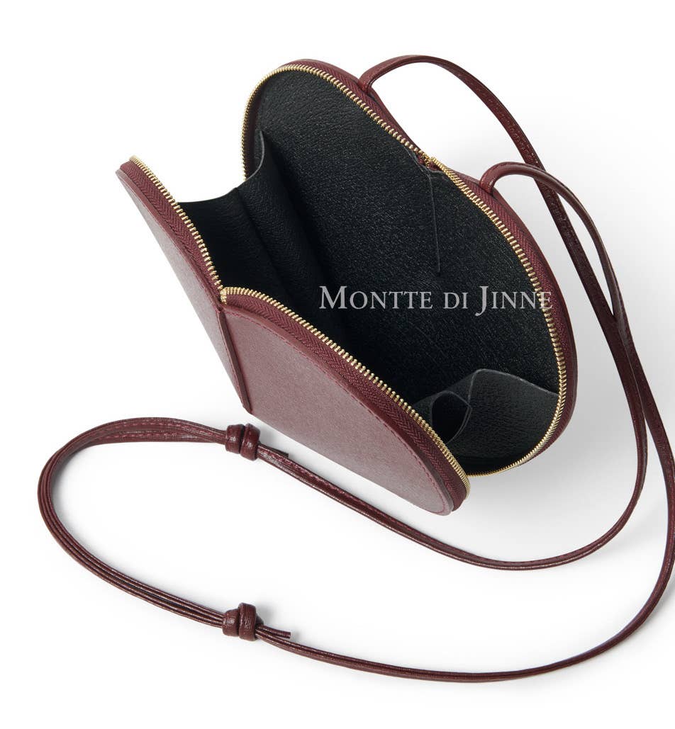 MONTTE DI JINNE - Wholesale Crossbody Bag - Women's - Italian Genuine Leather Elegant Heart-Shaped Crossbody Bag10